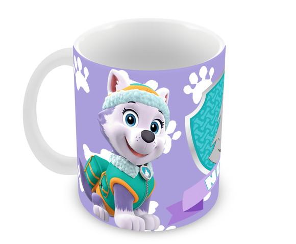 Caneca Polímero Patrulha Canina Everest Nome Personalizada