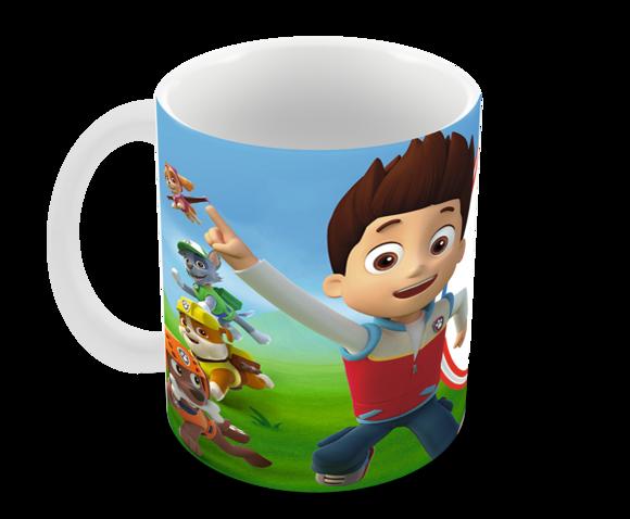 Caneca Polímero Patrulha Canina com Nome Personalizada
