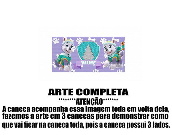 Caneca Polímero Patrulha Canina Everest Nome Personalizada
