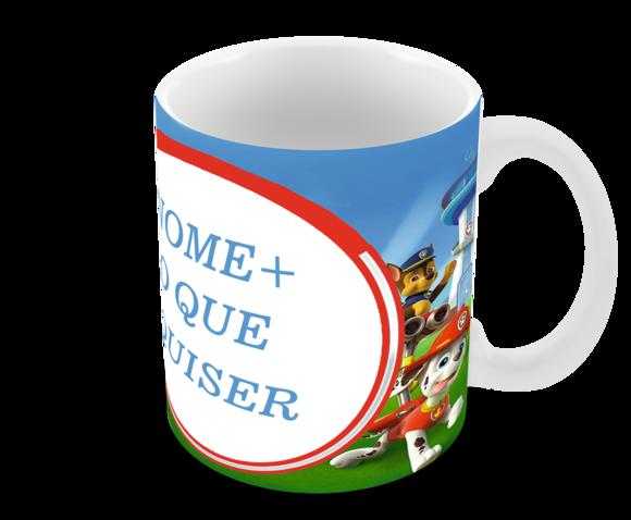Caneca Polímero Patrulha Canina com Nome Personalizada