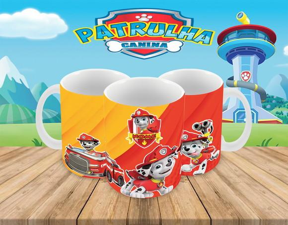 Caneca Polímero Patrulha Canina Marshall Personalizada