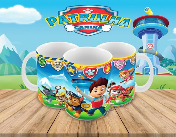 Caneca Polímero Patrulha Canina Personalizada