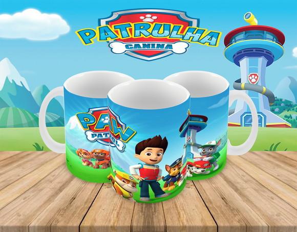Caneca Polímero Patrulha Canina Personalizada