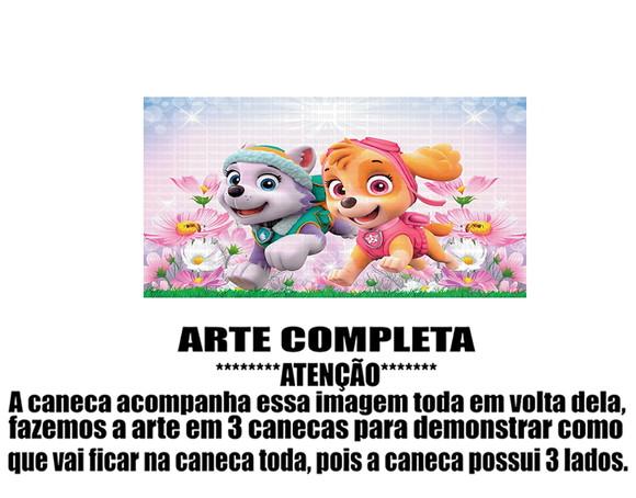Caneca Polímero Patrulha Canina Skye e Everest Personalizada