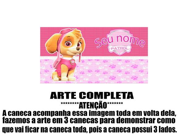 Caneca Polímero Patrulha Canina Skye Personalizada