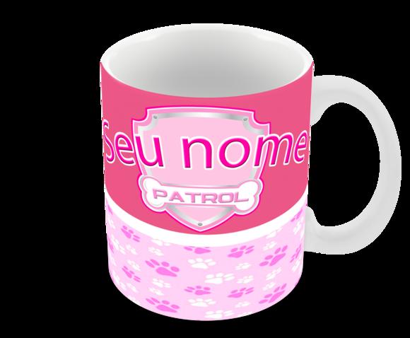 Caneca Polímero Patrulha Canina Skye Personalizada