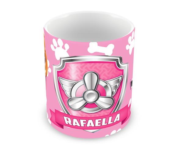 Caneca Polímero Patrulha Canina Skye Nome Personalizada