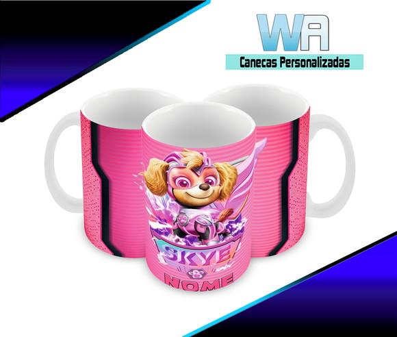 Caneca Polímero Patrulha Canina Super Filhotes Personalizada