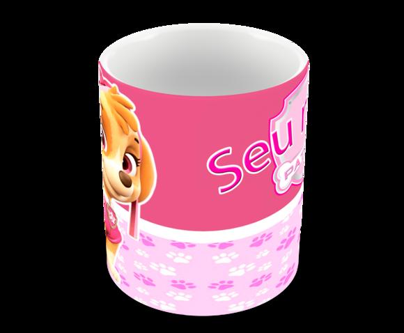 Caneca Polímero Patrulha Canina Skye Personalizada