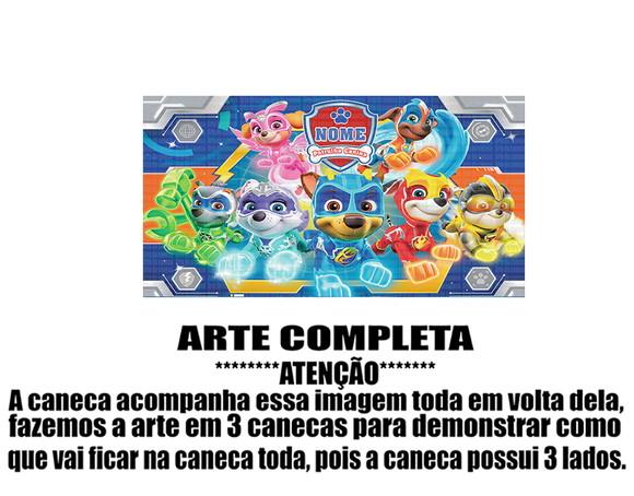 Caneca Polímero Patrulha Canina Super Filhotes Personalizada
