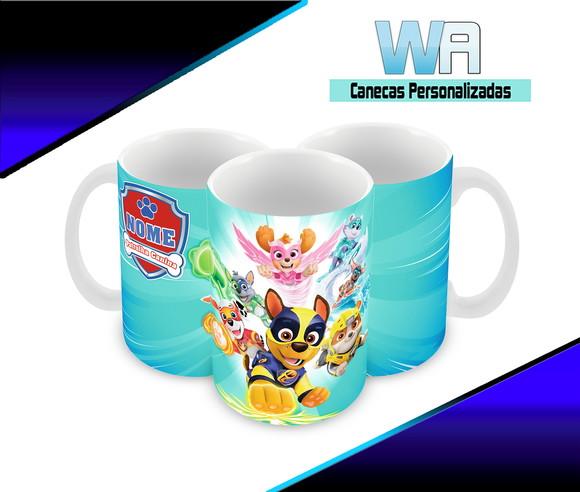 Caneca Polímero Patrulha Canina Super Filhotes Personalizada