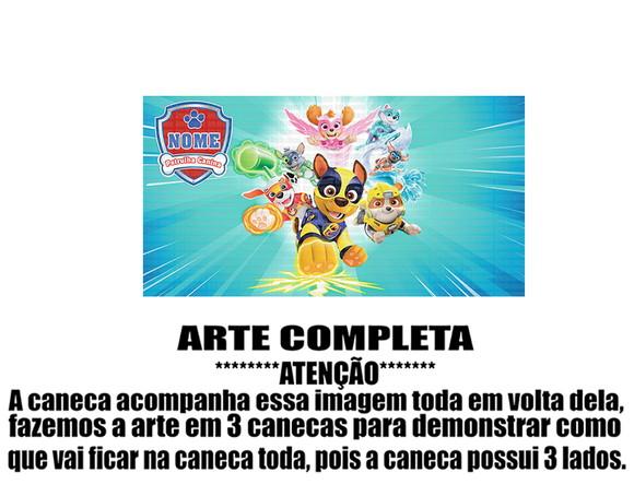 Caneca Polímero Patrulha Canina Super Filhotes Personalizada