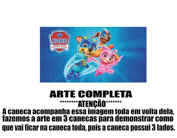 Caneca Polímero Patrulha Canina Super Filhotes Personalizada