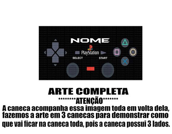 Caneca Polímero Playstation Nome Personalizada