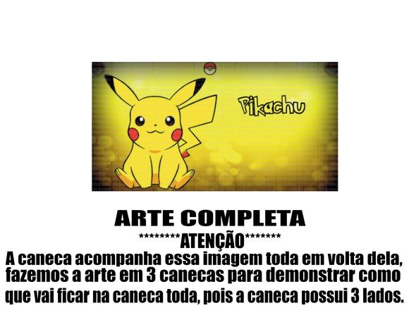 Caneca Polímero Pokémon Pikachu Personalizada