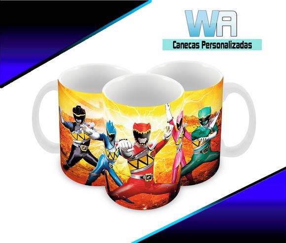 Caneca Polímero Power Rangers Personalizada
