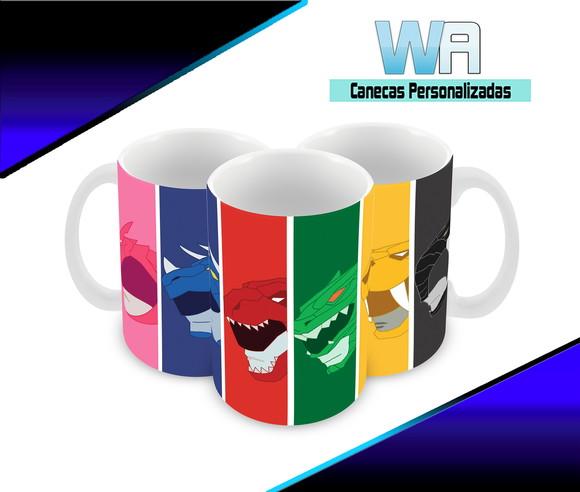 Caneca Polímero Power Rangers Personalizada