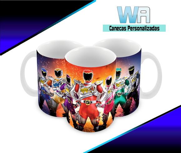 Caneca Polímero Power Rangers Personalizada