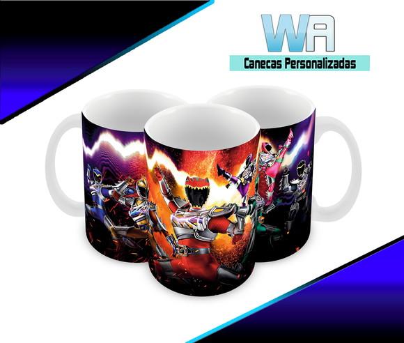 Caneca Polímero Power Rangers Personalizada