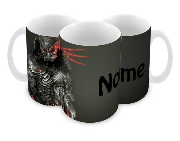Caneca Polímero Predador Nome Personalizada