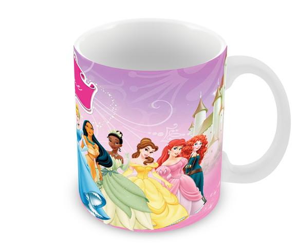 Caneca Polímero Princesas da Disney Nome Personalizada