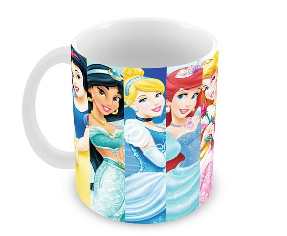 Caneca Polímero Princesas da Disney Personalizada