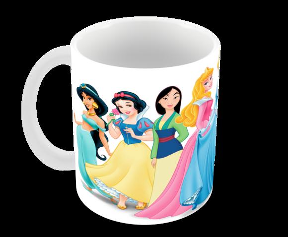 Caneca Polímero Princesas da Disney Personalizada