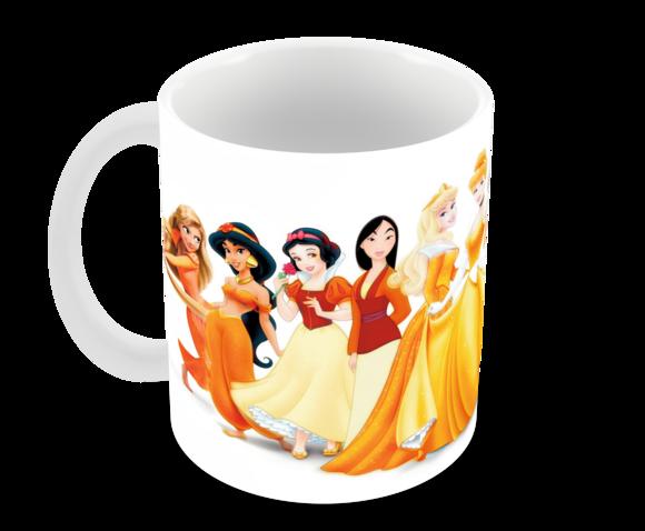 Caneca Polímero Princesas da Disney Personalizada