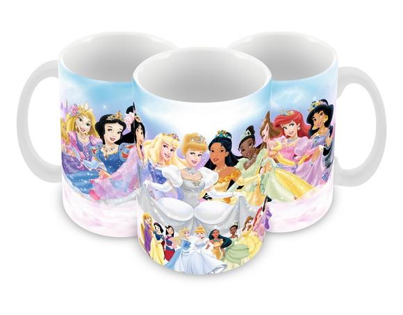 Caneca Polímero Princesas da Disney Personalizada