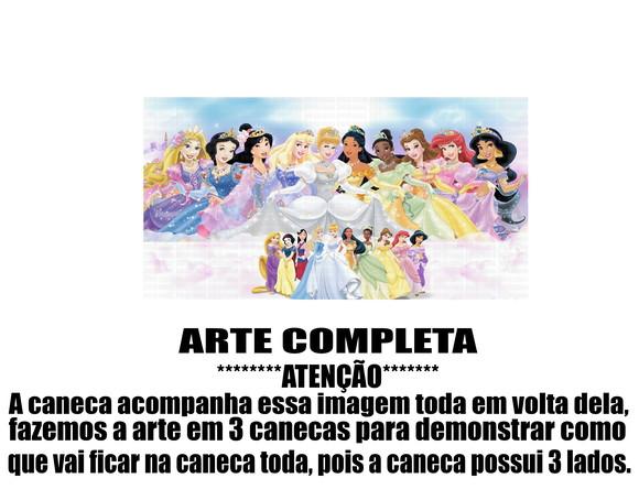 Caneca Polímero Princesas da Disney Personalizada