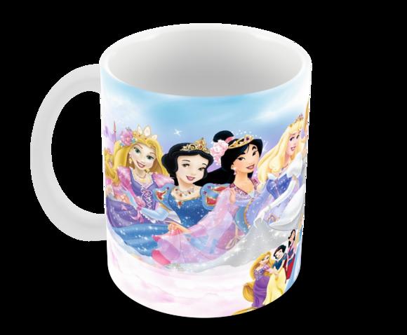 Caneca Polímero Princesas da Disney Personalizada