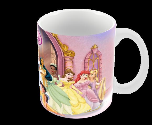 Caneca Polímero Princesas da Disney Personalizada