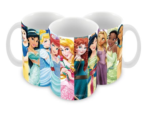 Caneca Polímero Princesas da Disney Personalizada