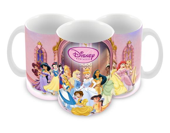 Caneca Polímero Princesas da Disney Personalizada