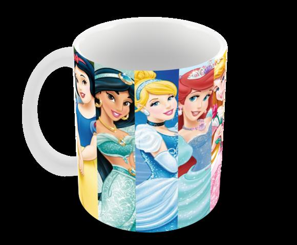 Caneca Polímero Princesas da Disney Personalizada