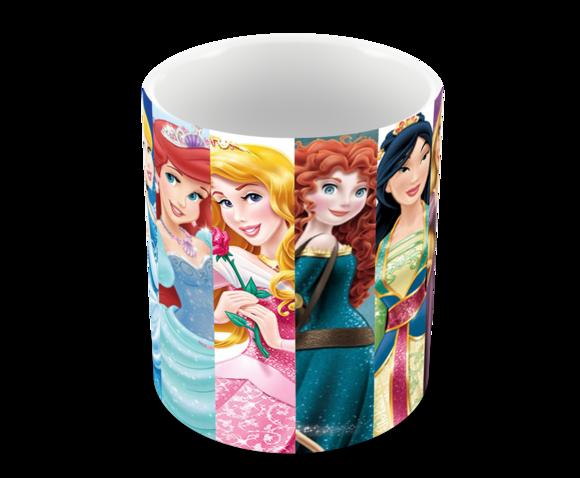 Caneca Polímero Princesas da Disney Personalizada