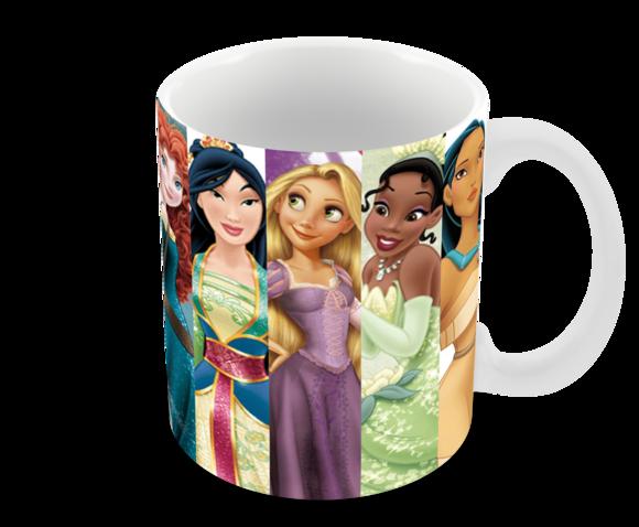 Caneca Polímero Princesas da Disney Personalizada