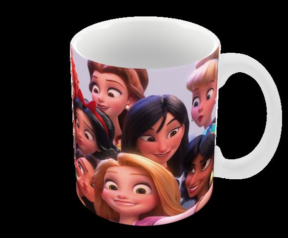 Caneca Polímero Princesas da Disney Personalizada