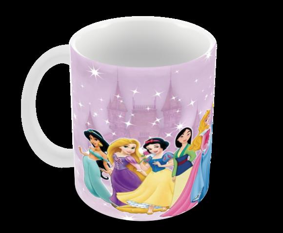 Caneca Polímero Princesas da Disney Personalizada