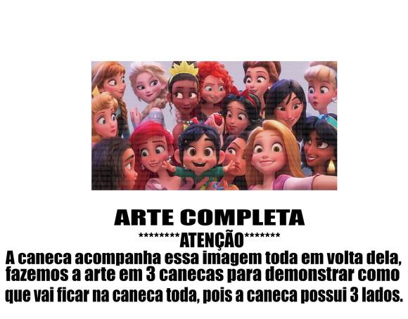 Caneca Polímero Princesas da Disney Personalizada