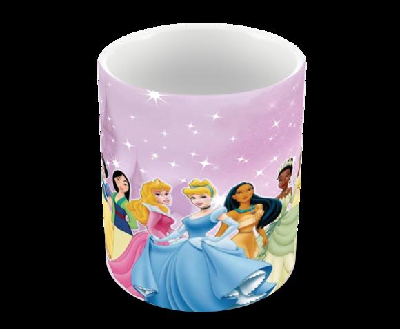 Caneca Polímero Princesas da Disney Personalizada