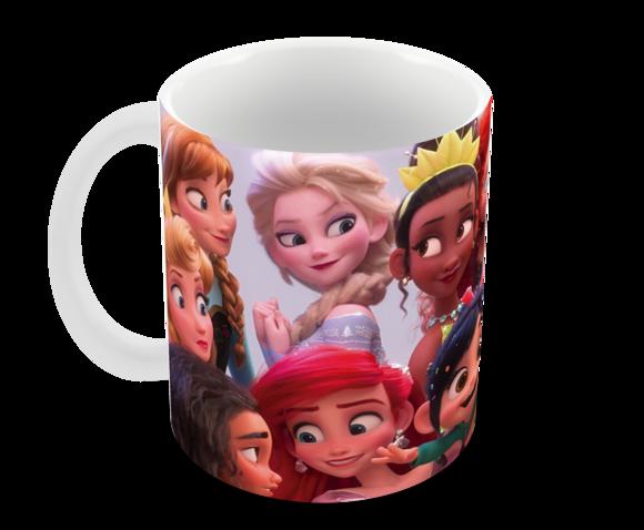 Caneca Polímero Princesas da Disney Personalizada