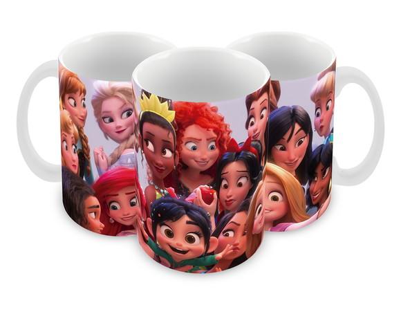 Caneca Polímero Princesas da Disney Personalizada