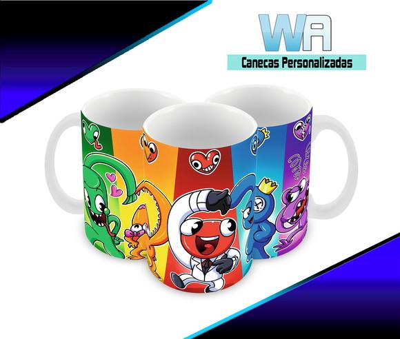 Caneca Polímero Rainbow Friends Personalizada