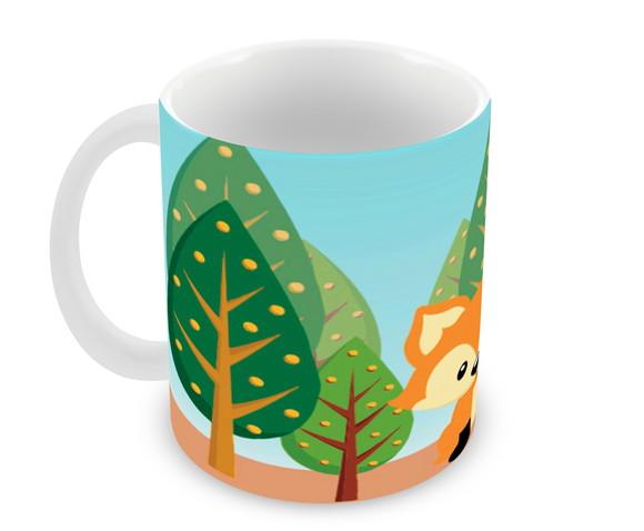 Caneca Polímero Raposinha Personalizada
