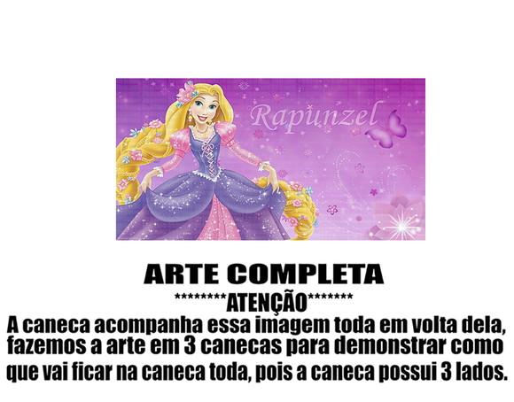Caneca Polímero Rapunzel Personalizada