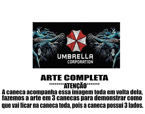 Caneca Polímero Resident Evil Umbrella Personalizada
