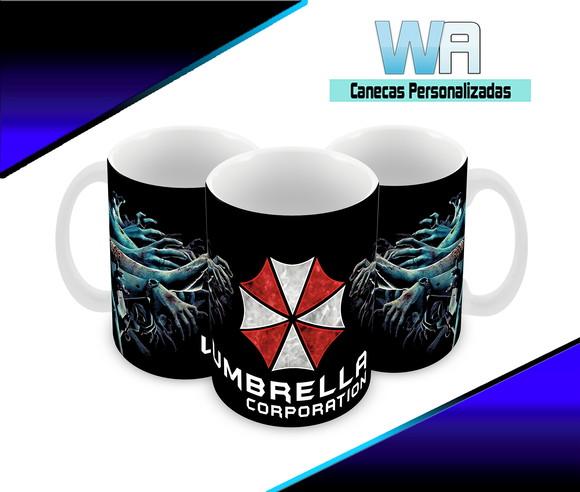 Caneca Polímero Resident Evil Umbrella Personalizada