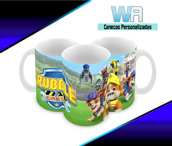 Caneca Polímero Rubble e Sua Turma Personalizada