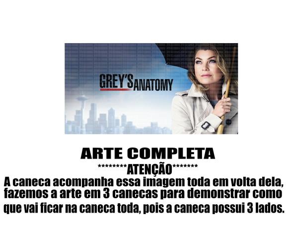 Caneca Polímero Seriado Greys Anatomy Personalizada